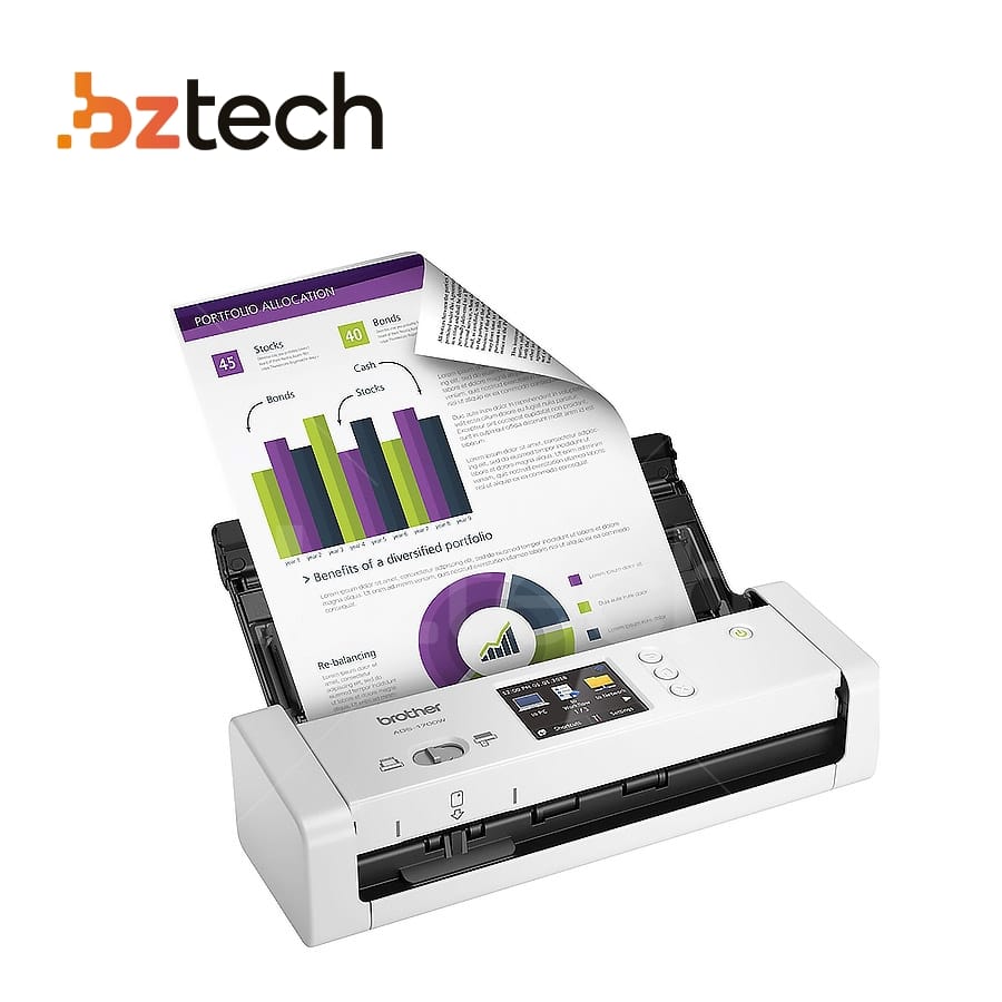 brother ドキュメントスキャナー ADS-1700W Scanner Brother ADS-1700W Duplex 600 DPI Com ADF | Bz Tech