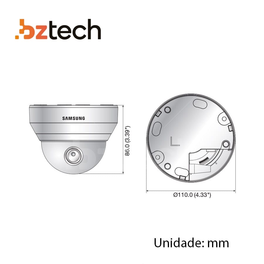 Câmera de Segurança IP Samsung WiseNet Lite SND-L6013 Dome Full HD