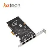 Placa de Rede Flexport PCI Express F2742ch - 4 Portas GigaLan RJ45 Chipset RTL8111H (Full 120mm e Slim 80mm) Placa de Rede Flexport PCI Express F2742ch - 4 Portas GigaLan RJ45 Chipset RTL8111H (Full 120mm e Slim 80mm)