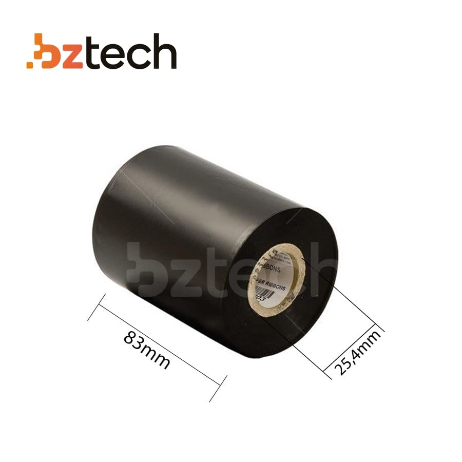 Ribbon Original Zebra 1600 Cera 83mm x 450m | Bz Tech