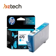 Cartucho de Tinta Original HP Ciano 670 - 3.5ml (300 Impressões)