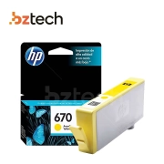 Cartucho de Tinta Original HP Amarelo 670 - 4ml (300 Impressões)