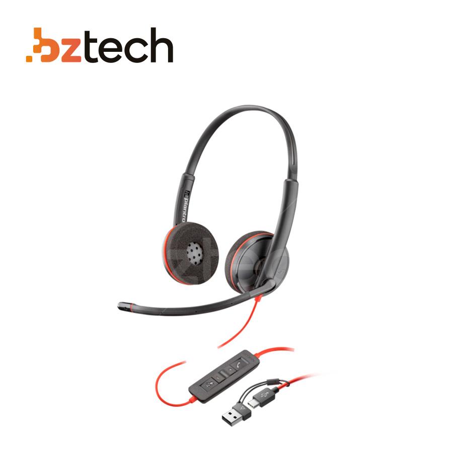 Headset Poly Blackwire 3220 Stereo 8X228AA | Bz Tech