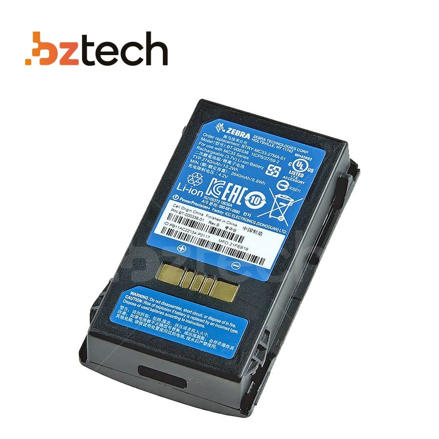 Bateria Zebra Coletor MC33X, MC33AX e MC34 - 7000mAh | Bz Tech