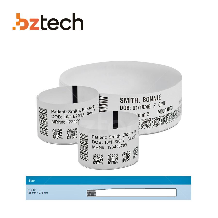 Pulseira Zebra Adulto Branca Etiquetas 10035249 | Bz Tech