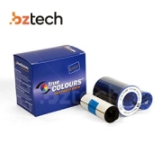 Ribbon Original Zebra Colorido para Impressora P310, P330, P420 e P430 - YMCKOK - Frente Colorida com Overlay e Verso Preto (170 Impressões)