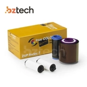 Ribbon Original Zebra Colorido para Impressora ZXP7 - YMCKOK - Frente Colorida com Overlay e Verso Preto (750 Impressões)