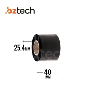Ribbon Original Zebra Resina 40mm x 450m - Core 1 Polegada