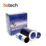 Ribbon Original Zebra Colorido para Impressora ZXP8 e ZXP9 - YMCKKI - Frente Colorida, Verso Preto e Inibidor de Área de Codificação (415 Impressões)